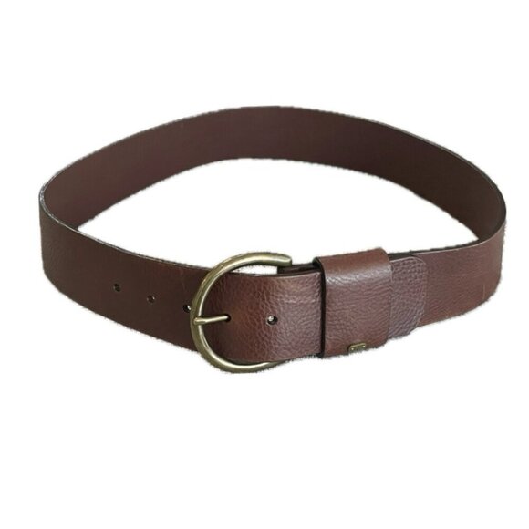 VTG LAUREN RALPH LAUREN BROWN BELT 9101539-208 ITALIAN LEATHER BOHO GRUNGE3’wide - Picture 1 of 16